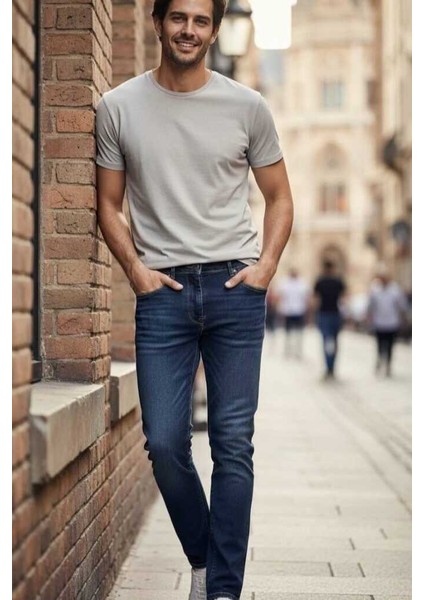 Oscar Slim Fit Kot Pantolon Lacivert