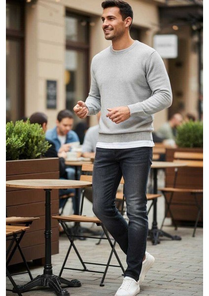 Rafael Slim Fit Kot Pantolon Antrasit