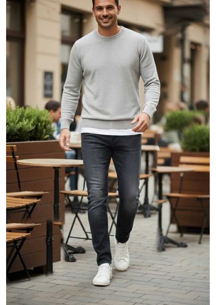 Rafael Slim Fit Kot Pantolon Antrasit fırsatları