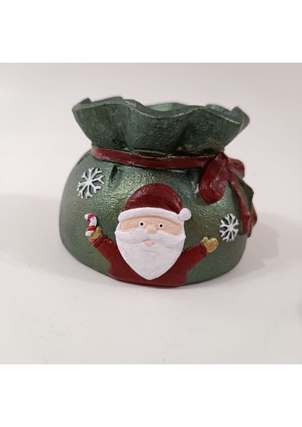 Rüzgarlı Atölye Noel Babalı Çuval Saksı-Mumluk fırsatları