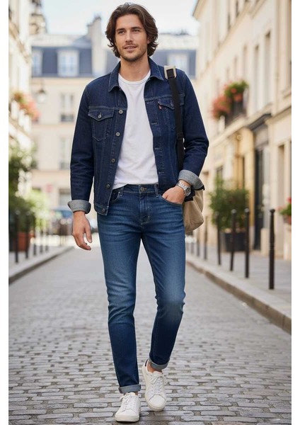 Jeremy Slim Fit Kot Pantolon Mavi