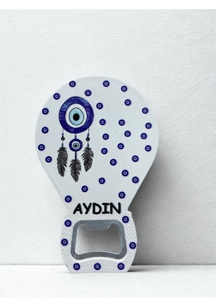 Aydın Temalı Nazar Baskılı Magnet Şişe Açacağı Buzdolabı Süsü (KOD:909)