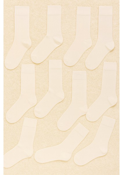 Erkek 12'li Düz Erkek Pamuklu Çorap Seti