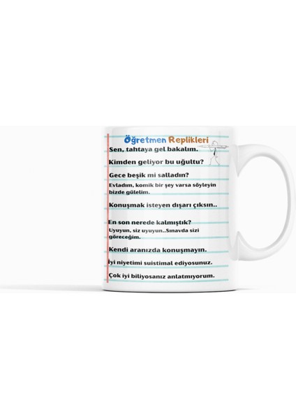 Sınıfın Patronu Öğretmen Replikleri Mizahi Komik Hediye Kupa Bardak fiyatları