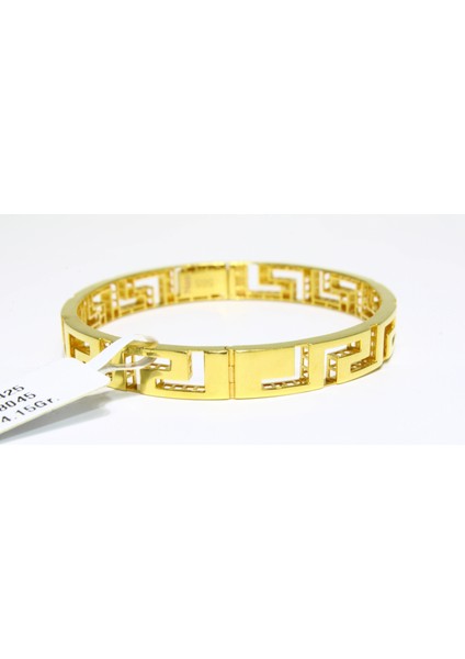 14 Ayar Altın Grek Tasarım Zigzag Model Kelepçe Bilezik 14.15 gr indirimleri