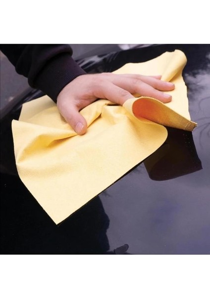 2 Adet Araba Araç Otomobil Güderi Bez Mikrofiber Leke Bırakmaz Temizleme Kurulama Bezi 50 x 40 cm