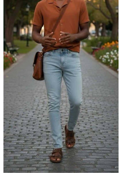 Andy Slim Fit Kot Pantolon Buz Mavisi fiyatları