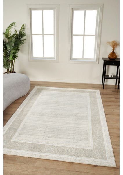 Modern Dokuma Halı Bej Yumuşak Dokulu Premium Salon Oturma Odası Yolluk Mutfak Halısı