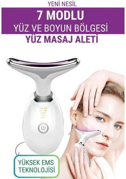 7 Farklı Işık Modlu Titreşimli Boyun ve Yüz Ems Güzellik Cihazı fiyatları