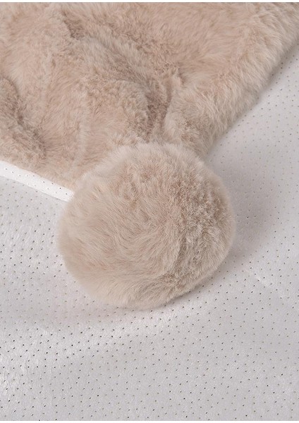 100X80 cm Bej Renk Battaniye – Yumuşak, Ponponlu ve Şık Bebek Battaniyesi modelleri