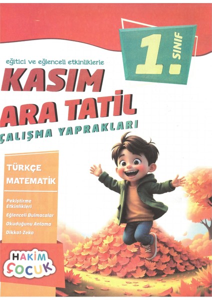 1.sınıf Maarif Model Eğitici ve Eğlenceli Etkinliklerle Kasım Ara Tatil Çalışma Yaprakları