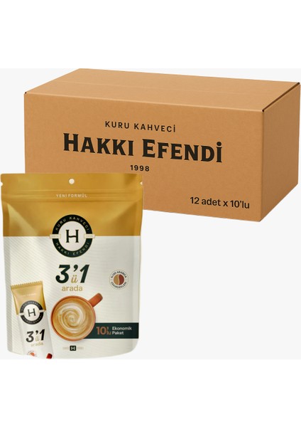 3ü 1 Arada Kahve Koli (12 Adet 10'lu Ambalaj)