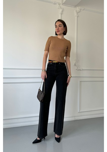 Taşlı Orijinal Jean- Antrasit