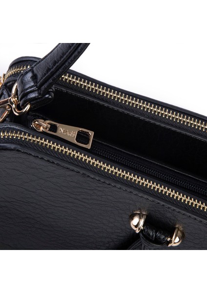 Kadın Ayarlanabilir Askılı Üç Gözlü Şık Çapraz Çanta Siyah Victoria indirimleri