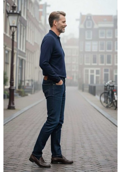 Florian Slim Fit Kot Pantolon Lacivert fırsatları