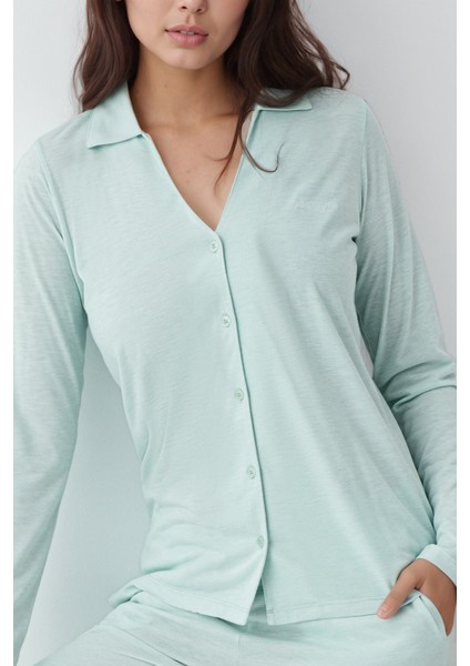 Kadın Modal Pamuklu Pijama Takımı Çorap Hediyeli QP9K1R1K5R fırsatları