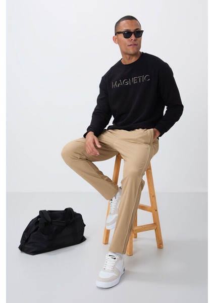 Rahat Form O Yaka 2li Paket Siyah-Gri Melanj Erkek Sweatshirt - 88020 fiyatları