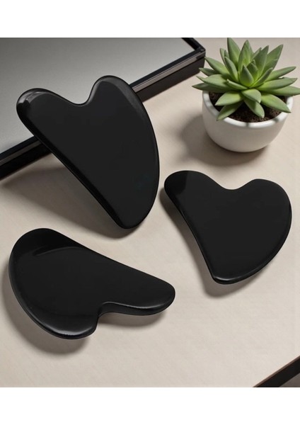 Obsidyen Doğal Taş Gua Sha Yüz Masaj Taşı fiyatları
