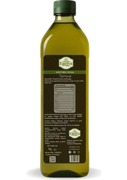Natürel Sızma Zeytinyağı 1 L – Soğuk Sıkım, %100 Yerli Üretim, Aydın Bölgesi Zeytinlerinden fiyatları