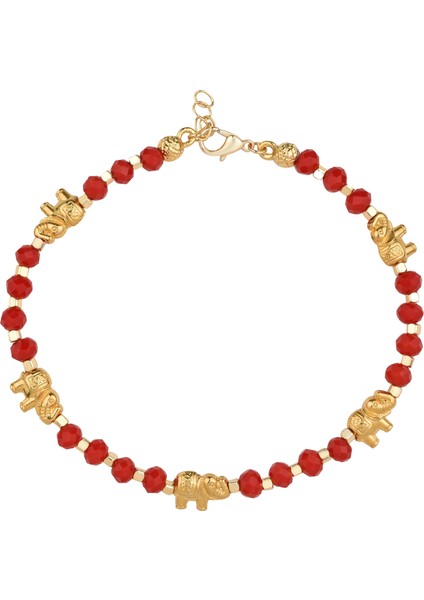 Fil Detaylı Boncuk Halhal