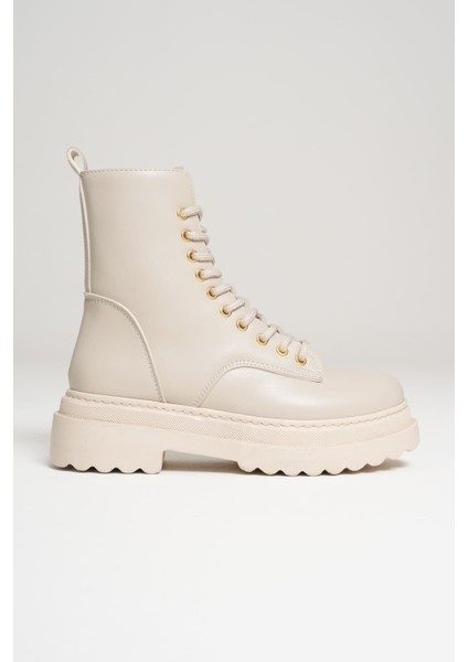 Anco Özel Tasarım Kışlık Bej Kalın Tabanlı Kadın Bot fiyatları