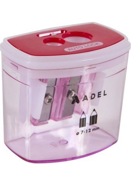 Adel Auto Lock Kalemtıraş-Kırmızı