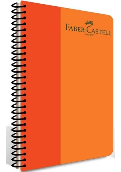 Faber Castell Pp Kpk Bicolor Spiralli Defter 120 Yp Kareli 5075 000134-TURUNCU