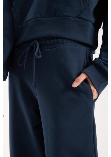 %100 Pamuk Geniş Paça Bağcıklı Kadın Pantolon/eşofman Altı modelleri