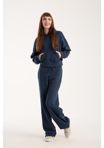 %100 Pamuk Geniş Paça Bağcıklı Kadın Pantolon/eşofman Altı fırsatları