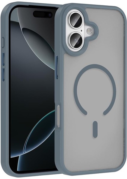 iPhone 17 Uyumlu Magsafe Kılıf Mat Arka Yüzey Darbe Emici Kapak