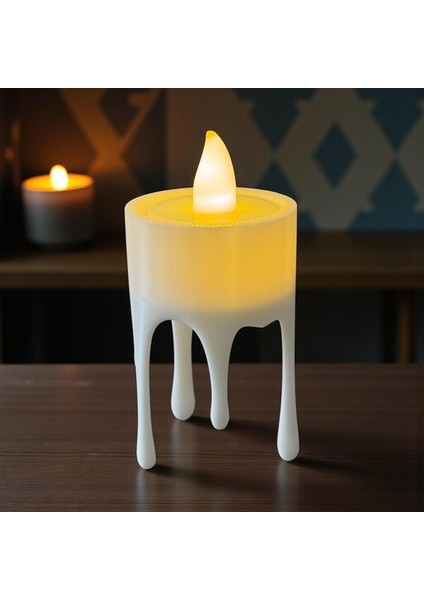 Eriyen Mum Görünümlü LED Işık Seti (2’li - Uzun ve Kısa) fiyatları