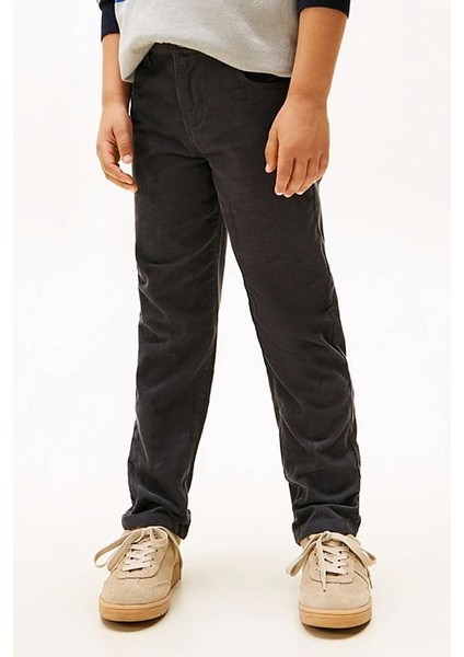 Erkek Çocuk Skater Fit Kadife Pantolon - Antrasit