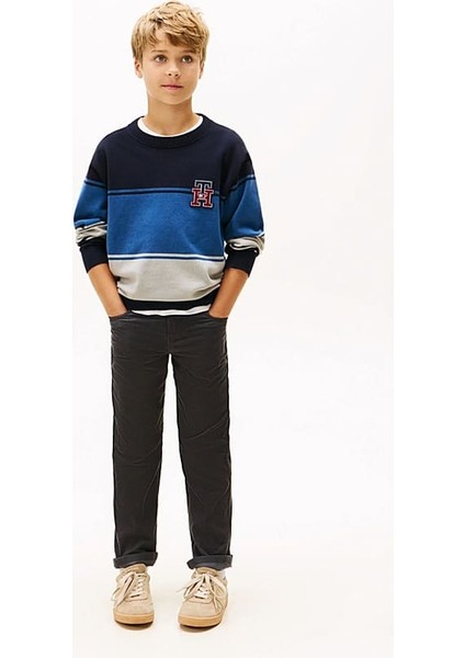 Erkek Çocuk Skater Fit Kadife Pantolon - Antrasit fiyatları