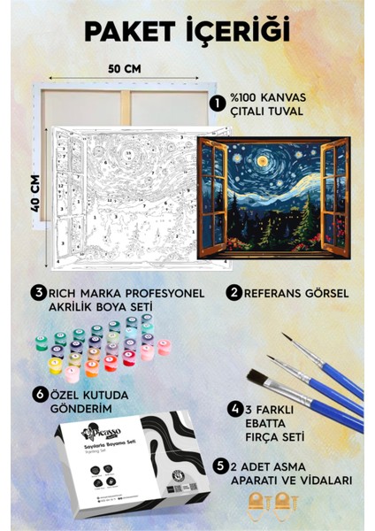 Işıltılı Yıldızlı Gece Sayılarla Boyama Seti indirimleri