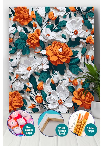 Çiçeklerin Fısıltısı Sayılarla Boyama Seti