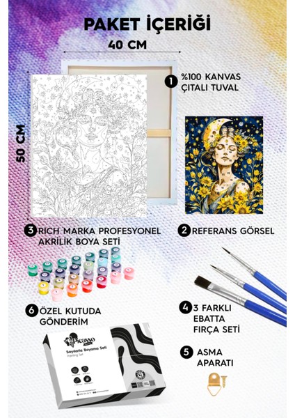 Kadının Düşü Sayılarla Boyama Seti fiyatları