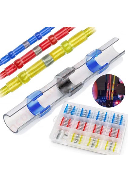 Dahili Lehimli Mühür Makaron 300 Adet 4 Boy Isıyla Daralan Kablo Koruması fiyatları