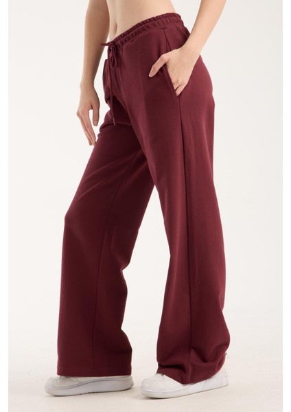 %100 Pamuk Geniş Paça Bağcıklı Kadın Pantolon/eşofman Altı fırsatları
