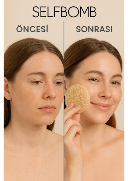 3’lü Kabak Lifli Yüz Peeling Diski | %100 Doğal | Gözenek Arındırıcı & Tekrar Kullanım fırsatları