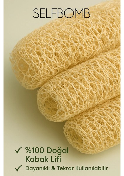 3’lü Kabak Lifli Yüz Peeling Diski | %100 Doğal | Gözenek Arındırıcı & Tekrar Kullanım modelleri