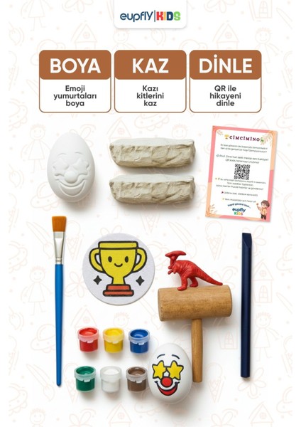 Çiftli Kazı ve Boyama Kiti – Eğitici Stem Seti Çocuklara Ödüllü Keşif Deneyimi