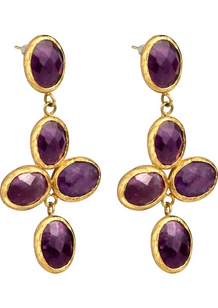 Figürlü Safir Küpe