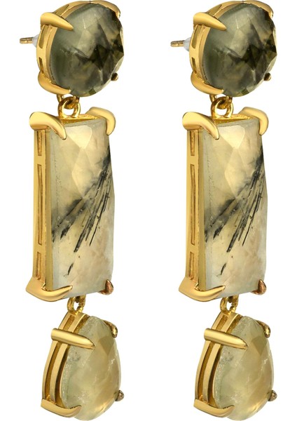 Figürlü Prehnit Küpe