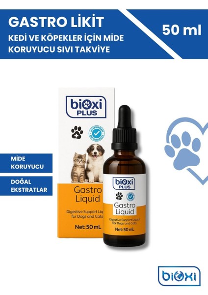 Kediler ve Köpekler Için Sindirim Destekleyici Takviye Plus Gastro Liquid 50 ml