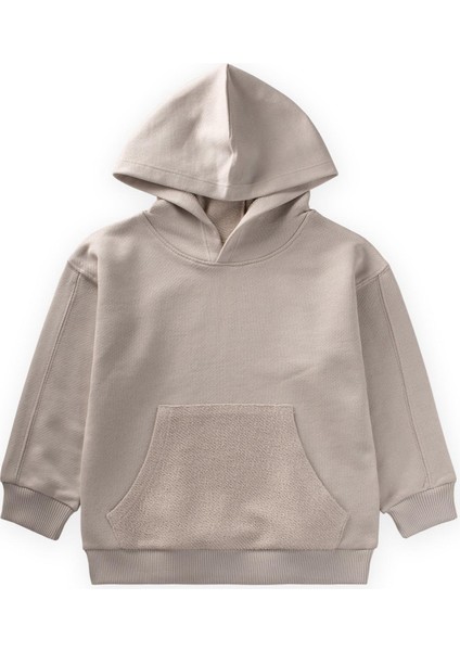 Kapşonlu Sweatshirt 2-10 Yaş Taş