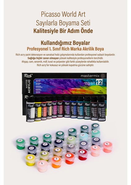 Dalgalar ve Satırlar Sayılarla Boyama Seti fırsatları