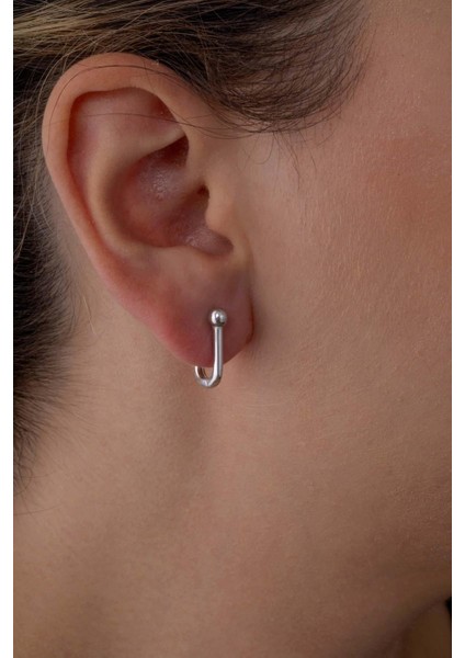 Oval Toplu Italyan 925 Ayar Gümüş Küpe fiyatları