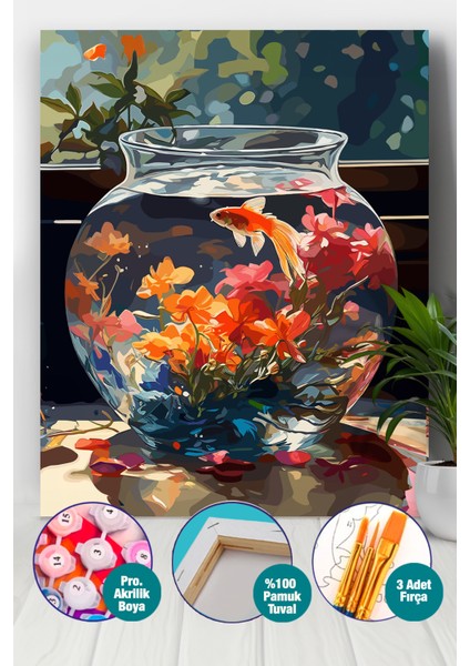 Akvaryum Sayılarla Boyama Seti