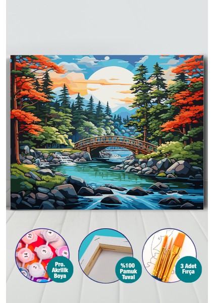 Ahşap Köprü Sayılarla Boyama Seti