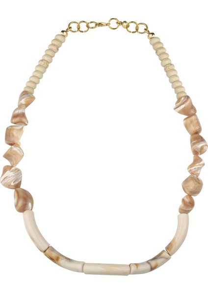 Ahşap Taş Karışımı Akrilik Kolye